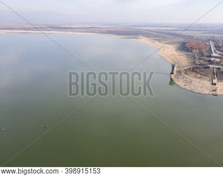 Aerial View Of Pyasachnik (sandstone) Reservoir, Sredna Gora Mountain, Plovdiv Region, Bulgaria