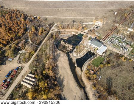 Aerial View Of Pyasachnik (sandstone) Reservoir, Sredna Gora Mountain, Plovdiv Region, Bulgaria