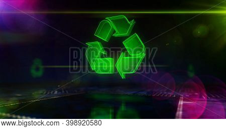 Recycling Electro-waste Symbol 3D Illustration