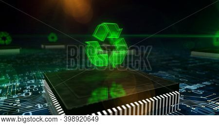 Recycling Electro-waste Symbol 3D Illustration