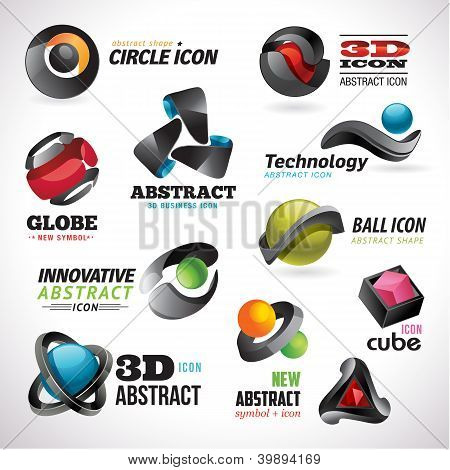 Sada ikon, abstraktní