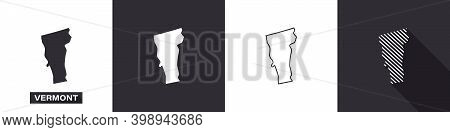 State Of Vermont. Map Of Vermont. United States Of America Vermont. State Maps. Vector Illustration