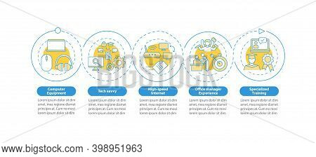 Va Requirements Vector Infographic Template. Professional Education Presentation Design Elements. Da
