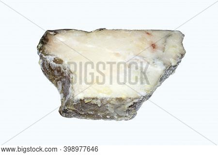 Catfish.frozen Catfish Fish Steak On White Background.a Piece Of Catfish Frozen.