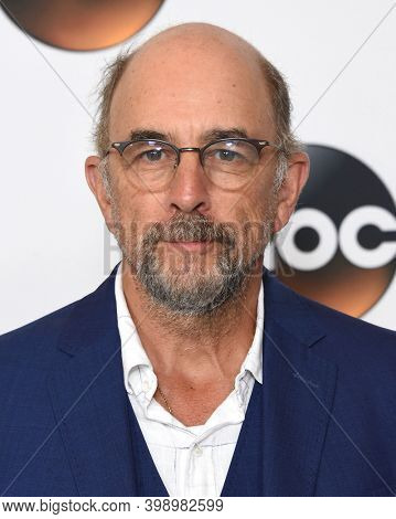 LOS ANGELES - AUG 06:  Richard Schiff arrives for  Disney ABC TCA Summer Press Tour 2017 on August 6, 2017 in Beverly Hills, CA                