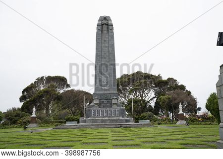 Invercargill, New Zealand _ October 30 2020; Lest We Forget, Ww1 Memorial In City's Queens Gardens I