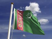 Flaga Turkmenistanu