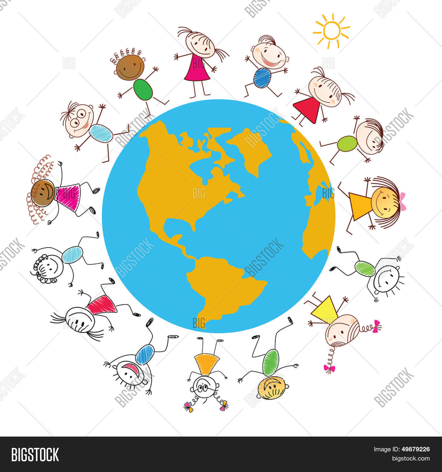 Children Around Earth Image & Photo (Free Trial) | Bigstock