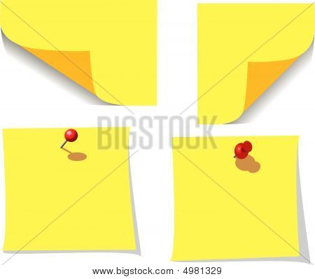 Office Hinweis Papiere mit pins