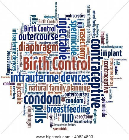 Birth Control in word collage
