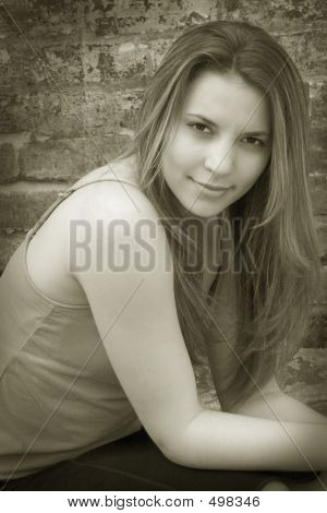 Sepia Mädchen