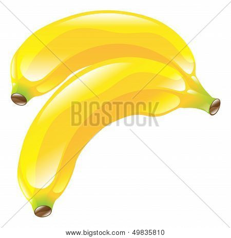 Illustration Of Banana Fruit Icon Clipart