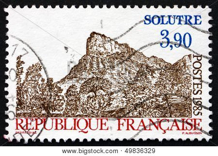 Postage Stamp France 1985 View Of Rock Of Solutre