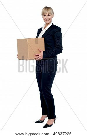 Female Business Executive Relocating Her Office