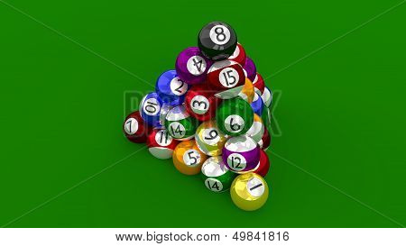 Eight Ball Pool Highest Score Constructed As Pyramid
