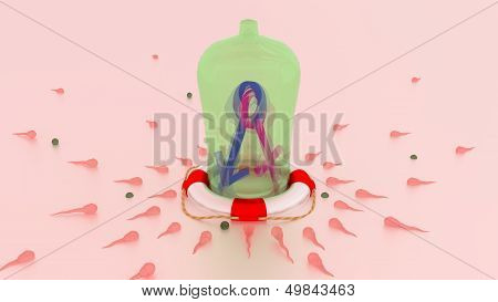 Safe Sex With Condom Protection From Pregnancy And Virus
