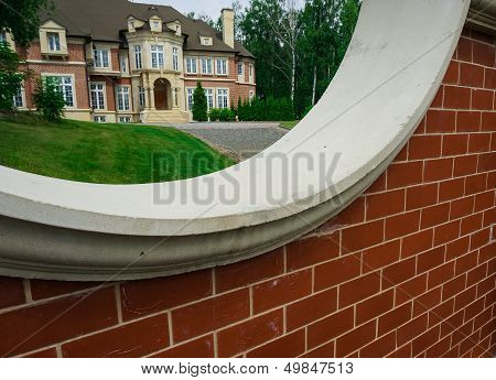 Front view of an upscale home