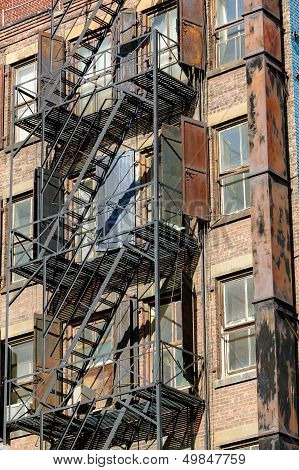 Fire Escape In Soho, Manhattan, New York