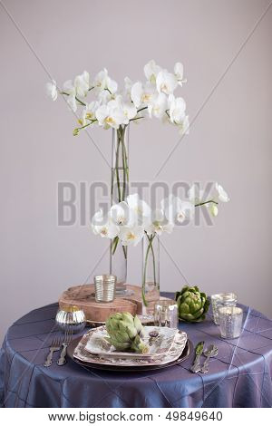 Rustic Vintage Reception Table Setting