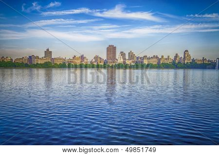 Reservoir In Central Park, New York