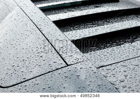 Droplets On Black Sport Car