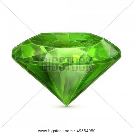 Emerald green vector icon