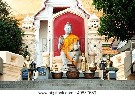 Outdoor Sitting Buddha At Biggest Pagoda In Thailand .