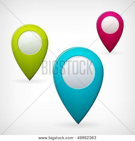 Set Colored Vector Map Pointer