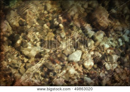 water and stones