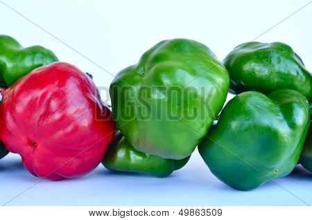 poivrons rouges et verts