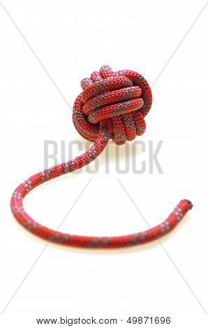 a Monkeys Fist on a white background