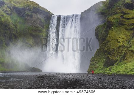 Waterfall Skogafoss, Iceland