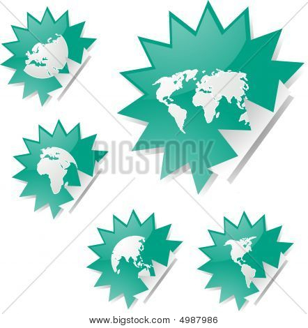 Adesivos de mapa do mundo