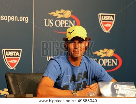 Twelve times Grand Slam champion Rafael Nadal during press conference