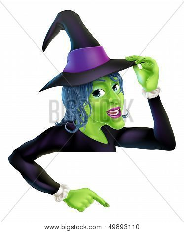 Halloween Witch Pointing
