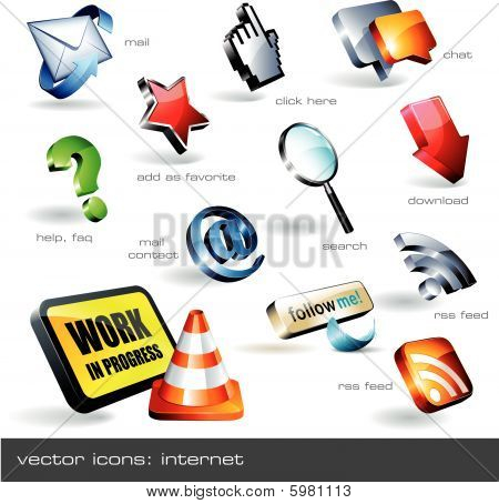 vector icons: internet