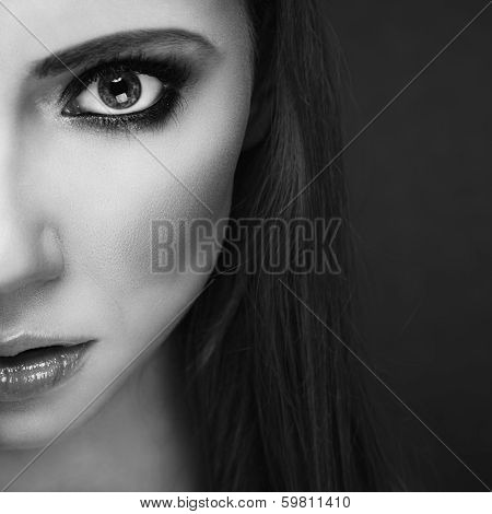 Half face portrait