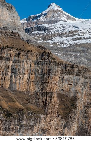 Monte Perdido In Ordesa National Park, Huesca. Spain.