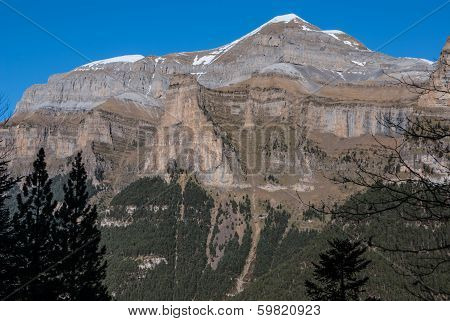 Monte Perdido In Ordesa National Park, Huesca. Spain.