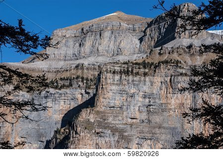 Monte Perdido In Ordesa National Park, Huesca. Spain.