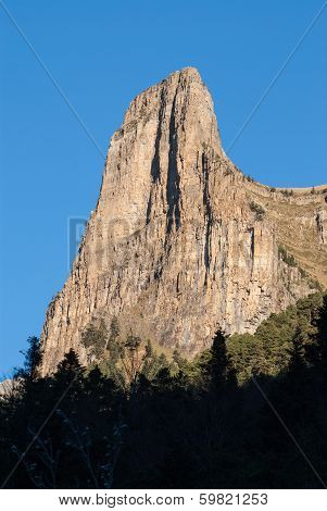 Monte Perdido In Ordesa National Park, Huesca. Spain.