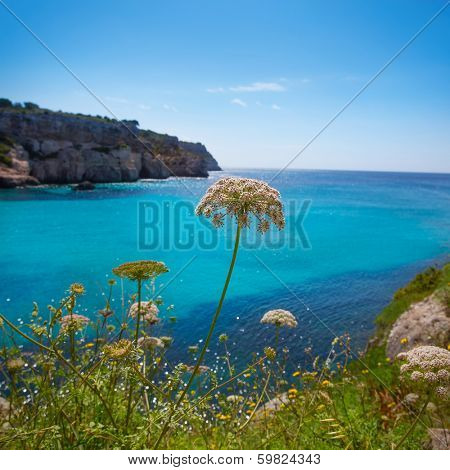 Cala Macarella Ciudadela Menorca turquoise Mediterranean sea in Balearic islands