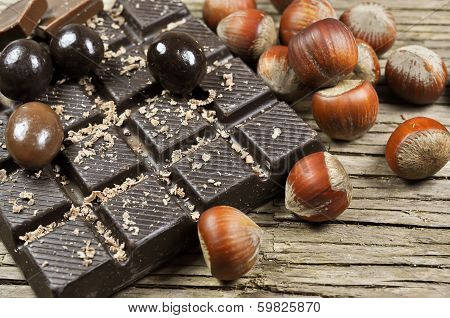 Chocolate with nuts