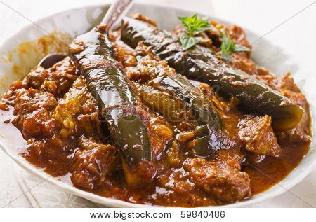 persian eggplant stew with lamb - khoresht-e bademjan