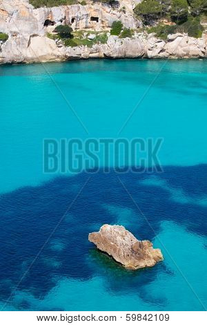 Cala Macarella Ciutadella Menorca turquoise Mediterranean sea in Balearic islands