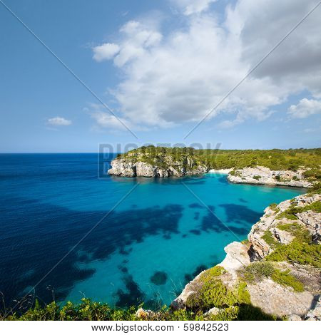 Cala Macarella and Macarelleta Ciutadella in Menorca Mediterranean Balearic islands