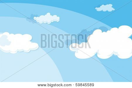 Illustration of the sky with clouds