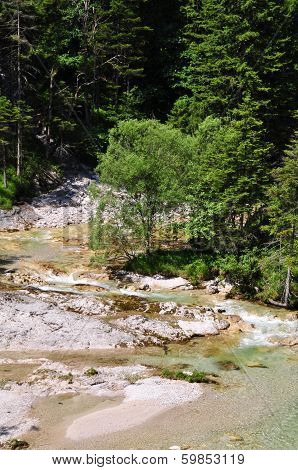 Oetschergraben, a mountain waterfall near to the Oetscher in Austria, Europe