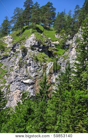 Oetschergraben, a mountain waterfall near to the Oetscher in Austria, Europe