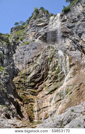 Oetschergraben, a mountain waterfall near to the Oetscher in Austria, Europe